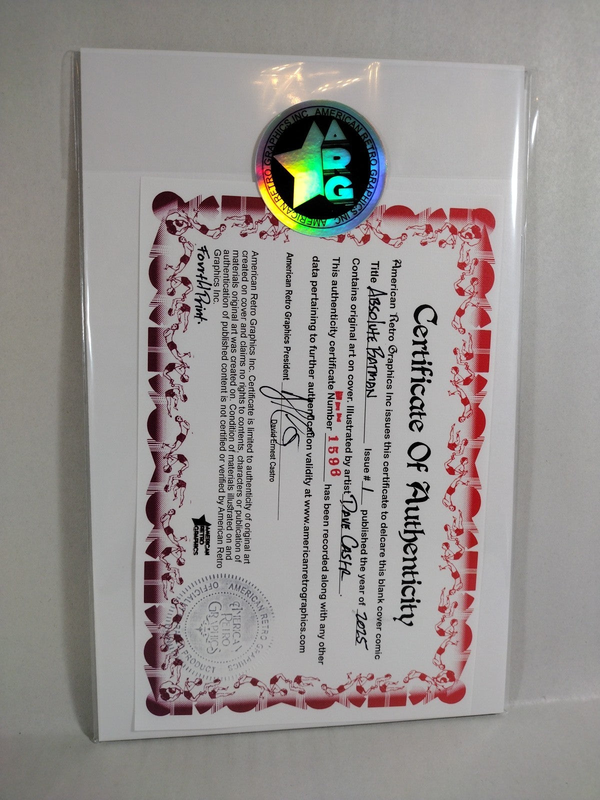 Absolute Batman 1 (2024) DC Comic Sketch 4th Variant Cover W Original DCastr Art