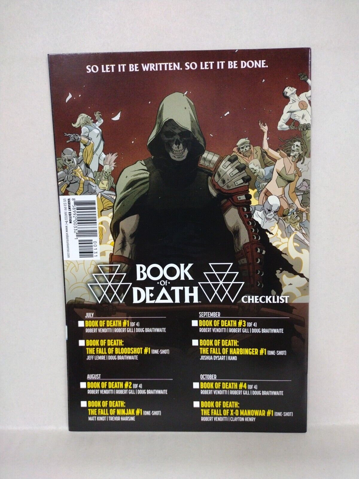 Book Of Death (2015) Complete Valiant Comic Set #1-4 + Fall Of X-O Bloodshot+