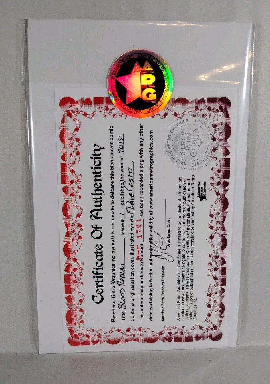 Blood Realm #1 (2018) Alterna Comic Sketch Cover With Original Dave Castr Art