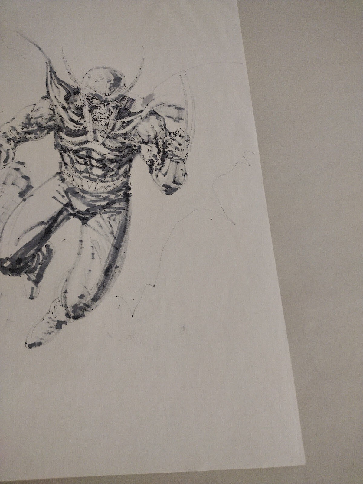 Faust Original Jason Crager Horror Comic Preliminary Pin-Up Art 11 X 17
