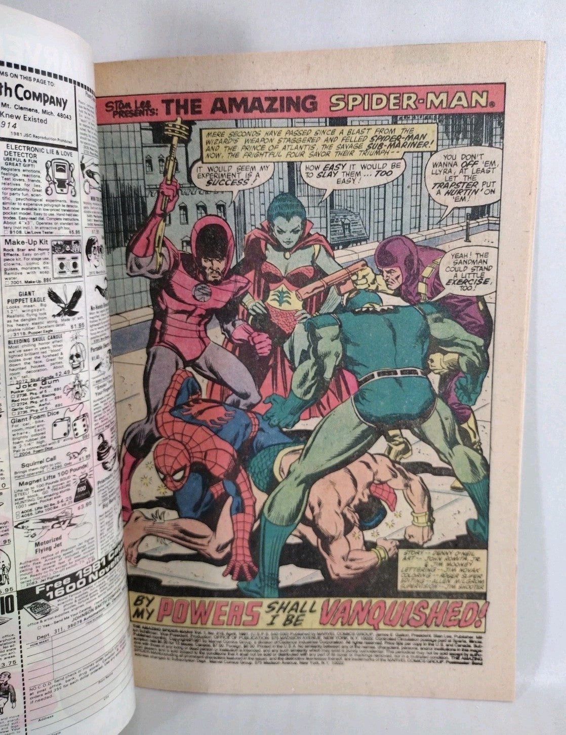 Amazing Spider-Man #215 (1981) Marvel Comic Frightful Four Appearance VF-NM