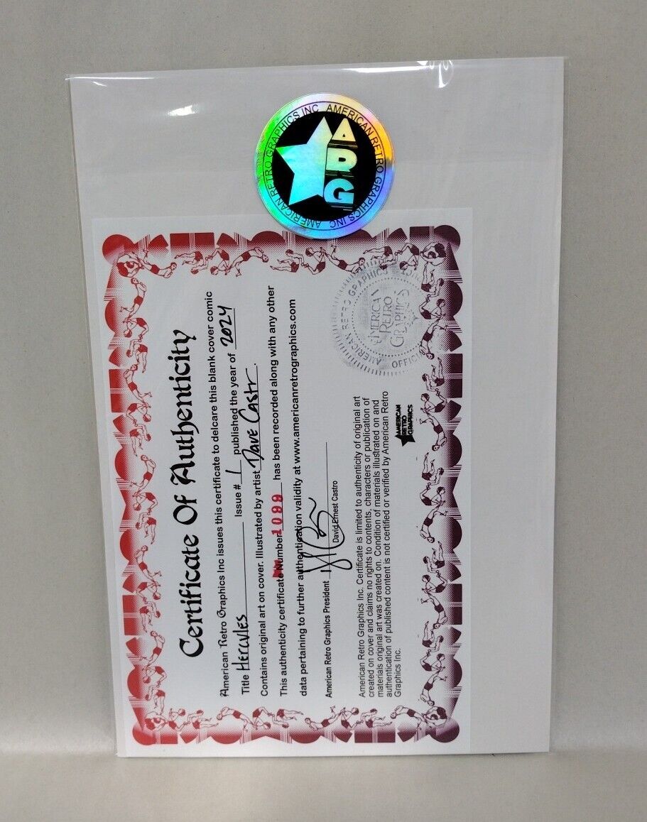 Hercules #1 (2024) Disney Dynamite Sketch Cover Comic W Original Dave Castr Art