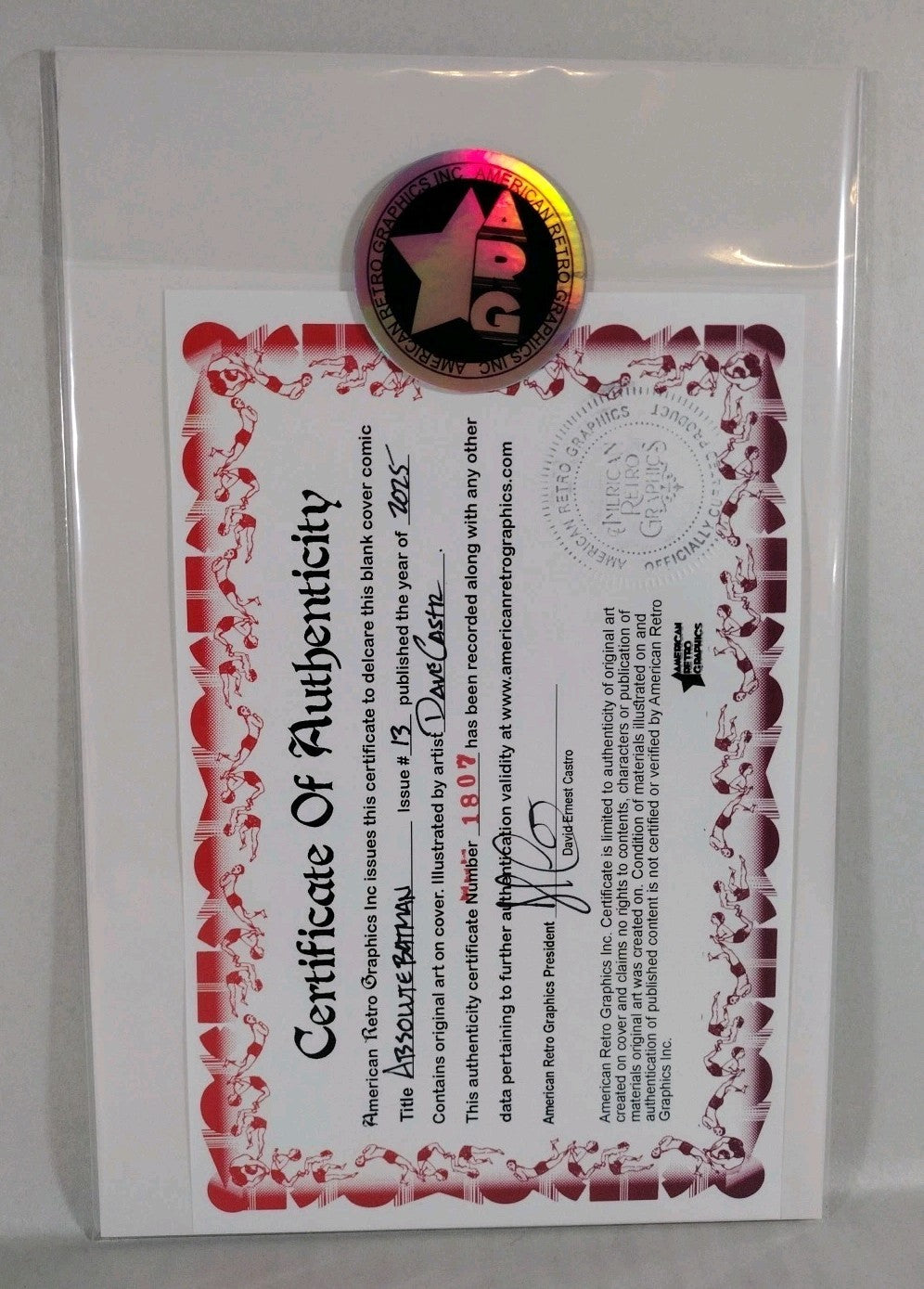 Absolute Batman 13 (2025) DC Comic Sketch Variant Cvr W Original Dave Castr Art