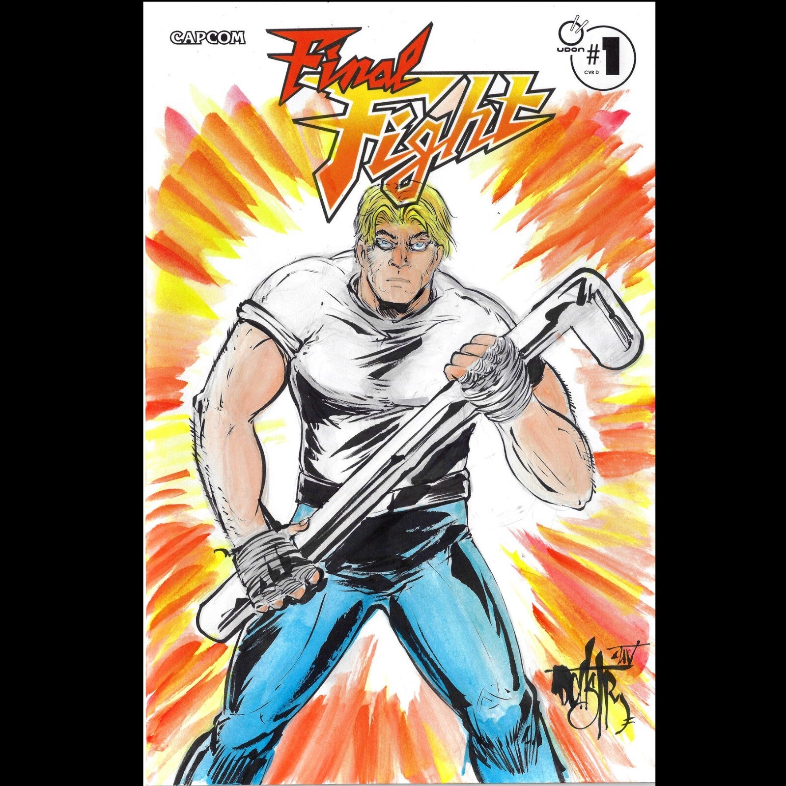 Final Fight #1 (2024) Udon Capcom Sketch Cover Comic Original