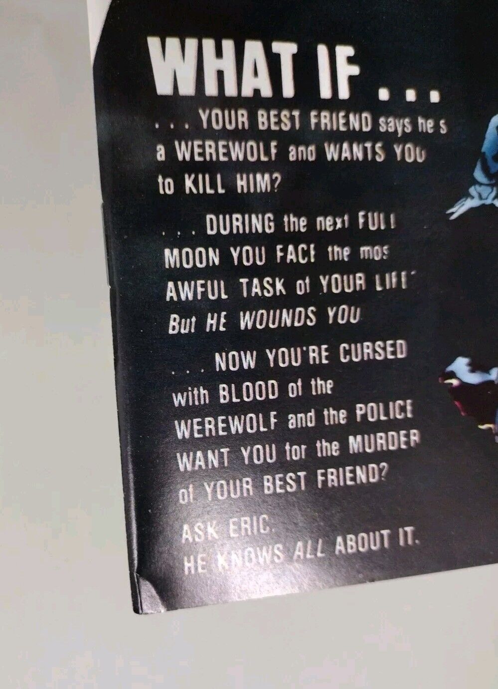 WEREWOLF #1 (1988) Blackthorne Publishing Comic TV Adaptation VF