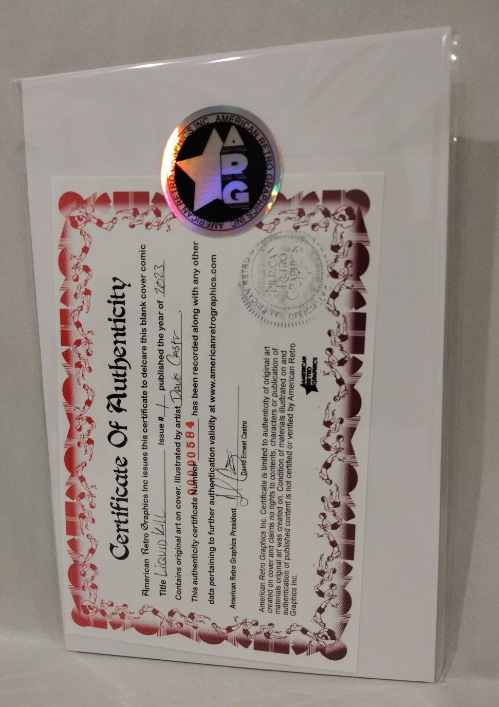 Liquid Kill #1 (2023) Whatnot Blank Cover Comic W Original Dave Castr Art 1st