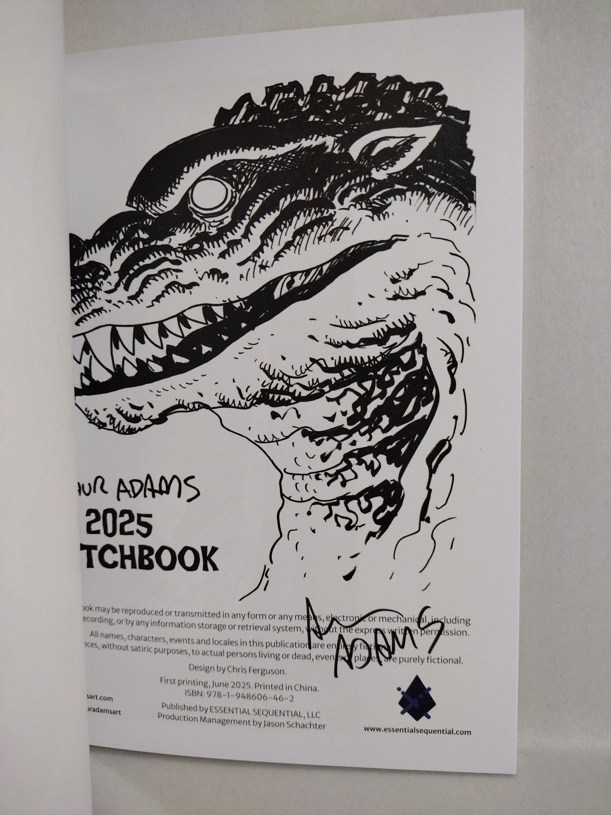 Arthur Adams 2025 Sketchbook Signed Essential Sequential