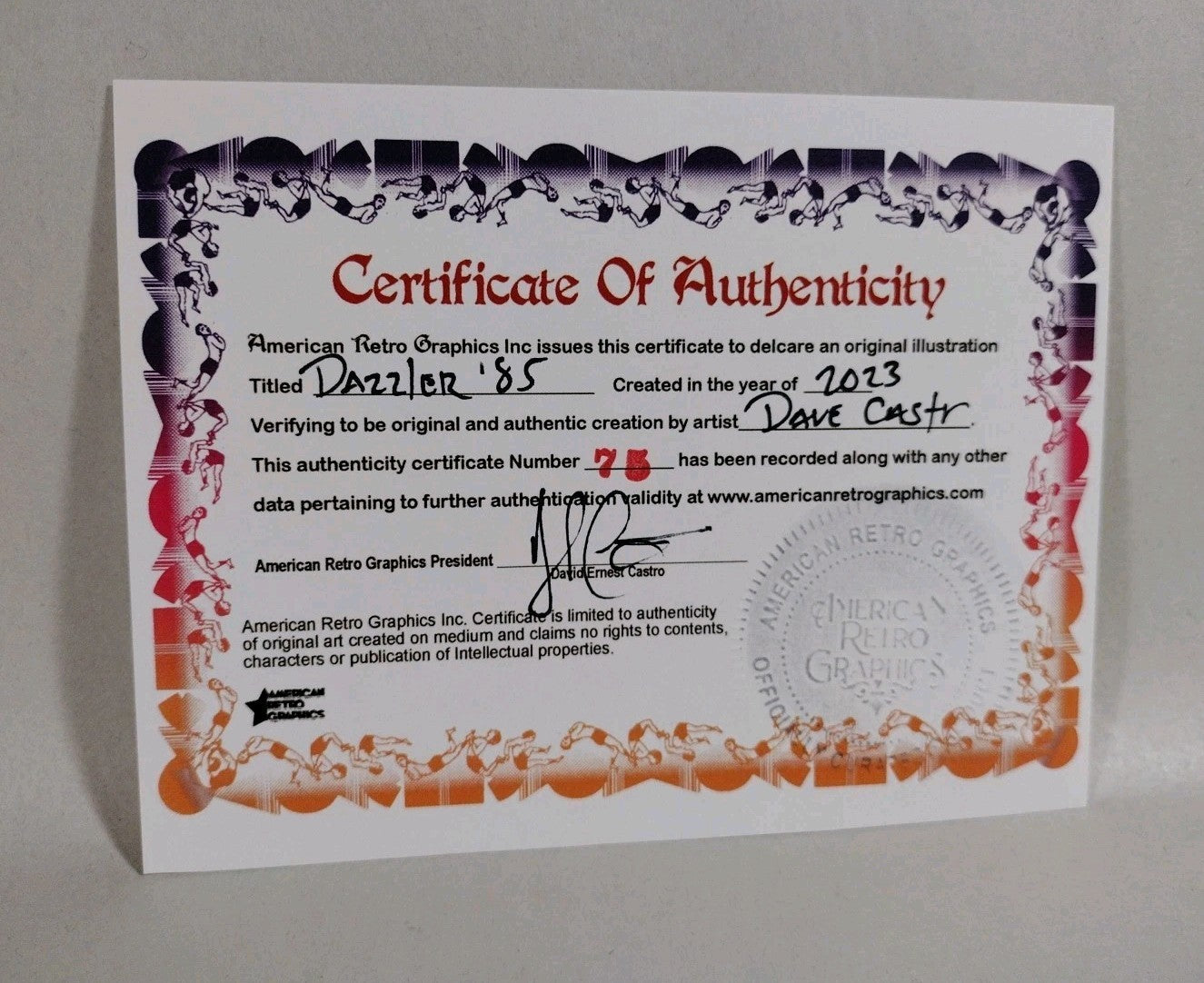 Dazzler ‘85 (2023) Original 6 X 8" Dave Castr Original Comic Illustration W COA