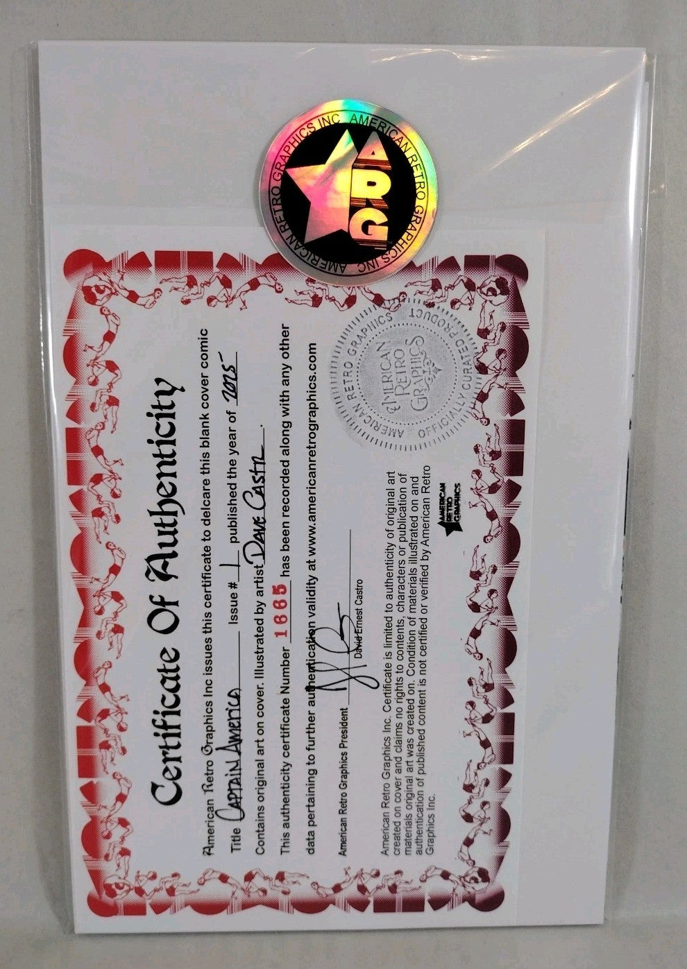 Captain America #1 (2025) Marvel Sketch Cover Comic W Original Dave Castr Art