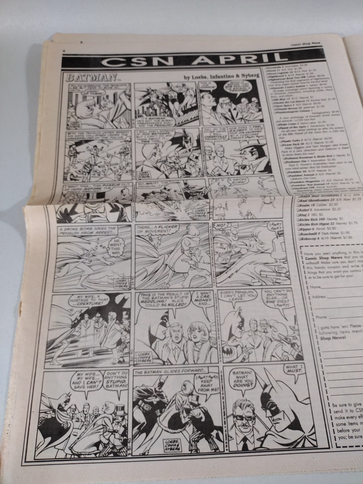 Comic Shop News #145 (1990) Jan 4th Newsletter Dale Keown Hulk Cover Art Batman