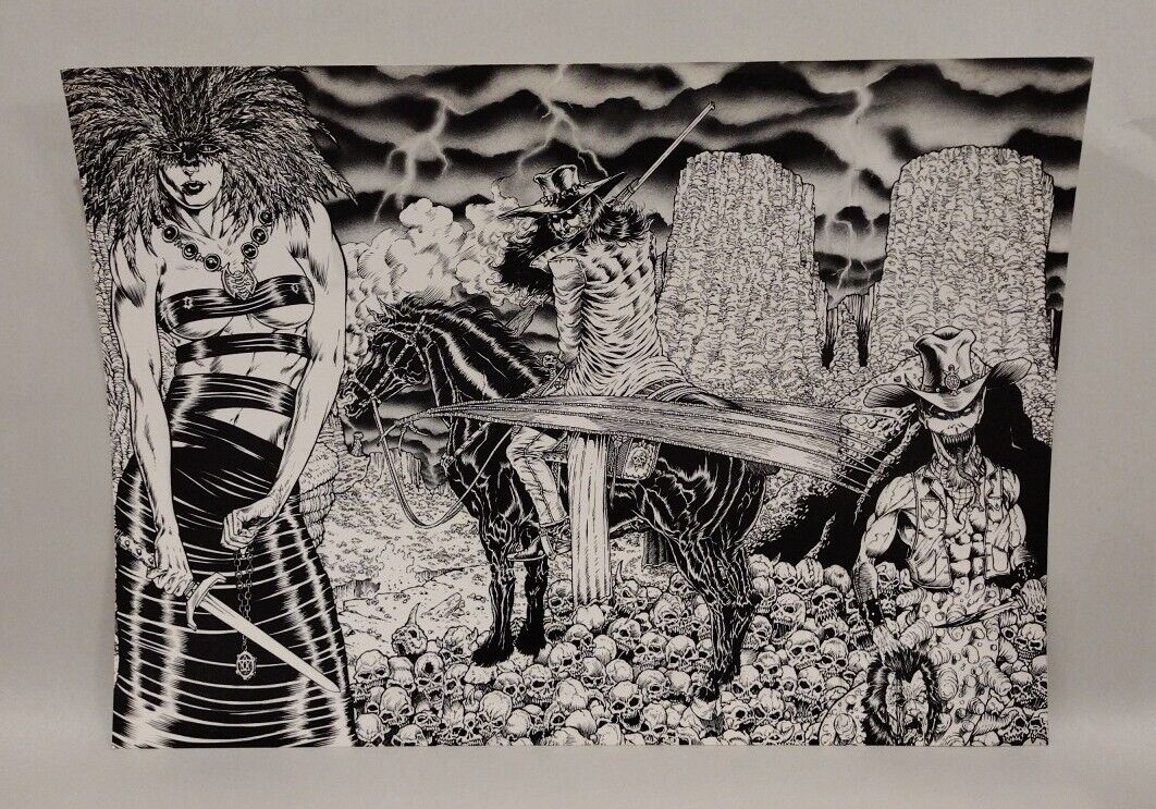 Gunfighters In Hell Portfolio 18x12" Poster Print Set Joe Tim Vigil 1/25 Remark