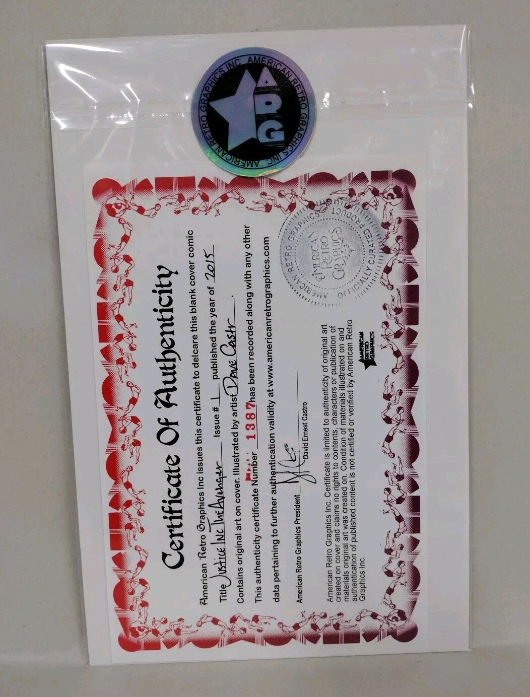 Justice Inc Avenger #1 (2015) Dynamite Comic Sketch Cover Var W Original Art