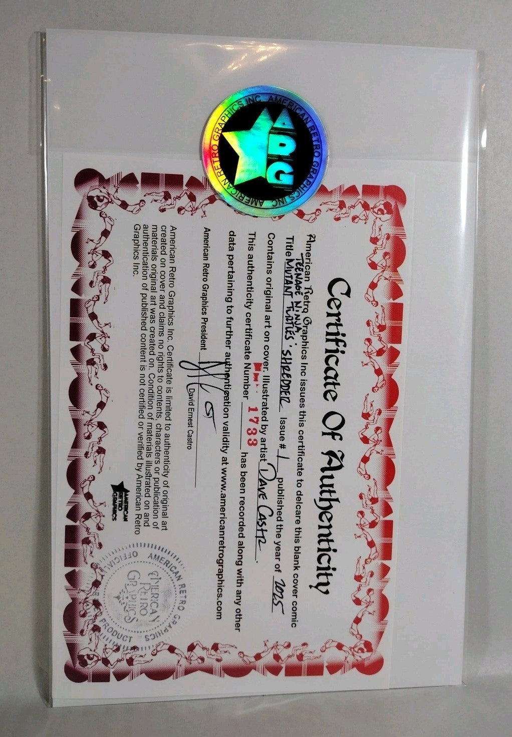 TMNT Shredder #1 (2025) IDW Comic Sketch Cover Variant W Original Dave Castr Art