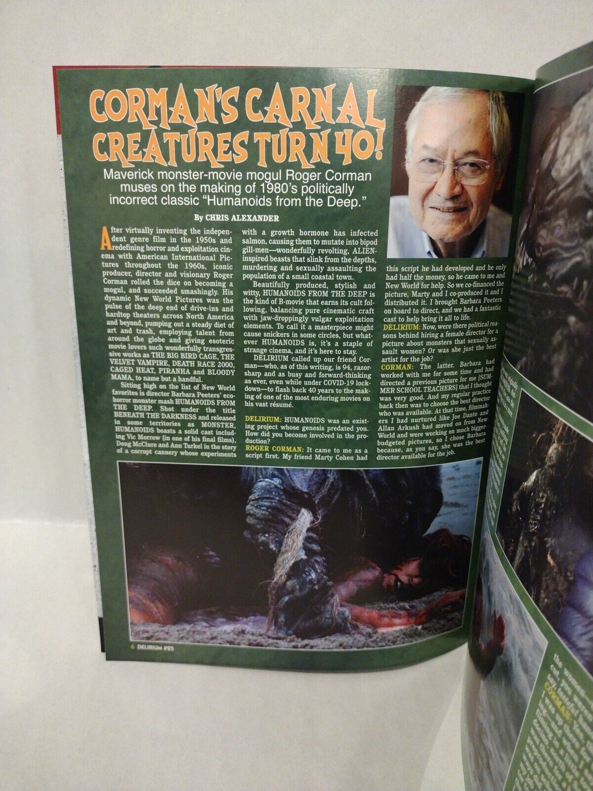 Delirium #25 (2020) Full Moon Horror Movie Magazine Roger Corman Exclusive