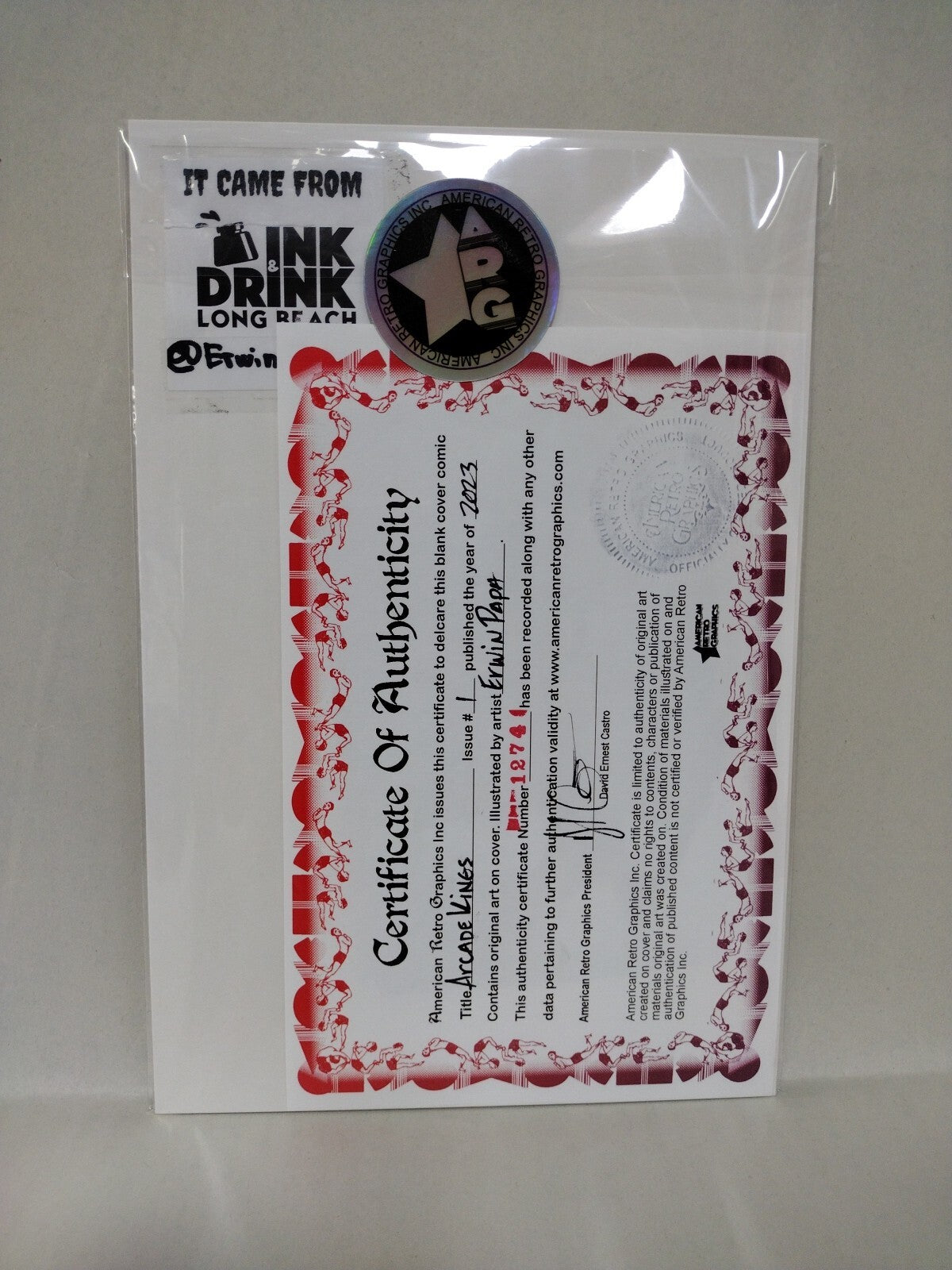 Arcade Kings 1 (2023) Image Sketch Variant Comic w Original Erwin Papa Art