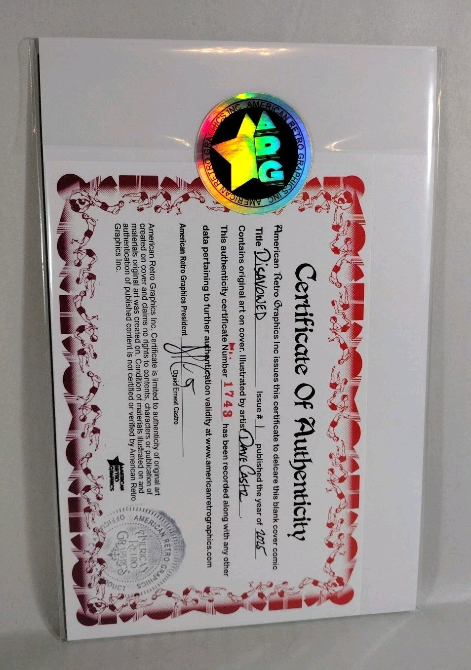 Disavowed #1 (2025) Massive Sketch Cover Comic W Original Dave Castr Peaches Art