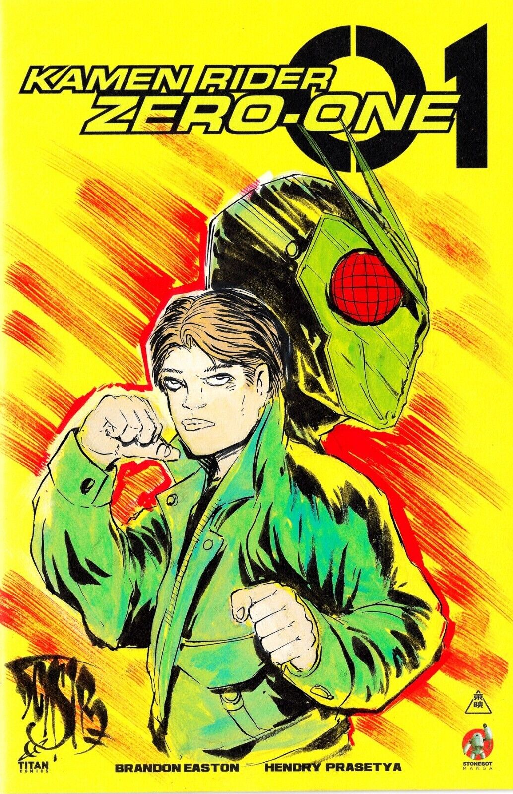 Kamen Rider Zero One #1 (2022) Titan Blank Cover Comic w Original