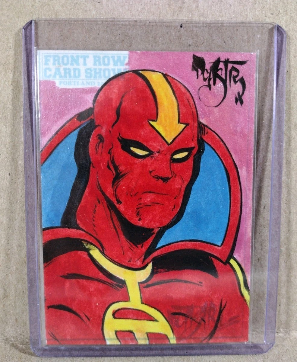 DCastr (2025) Front Row Show Exclusive Sketch Card W Original DC Red Tornado Art