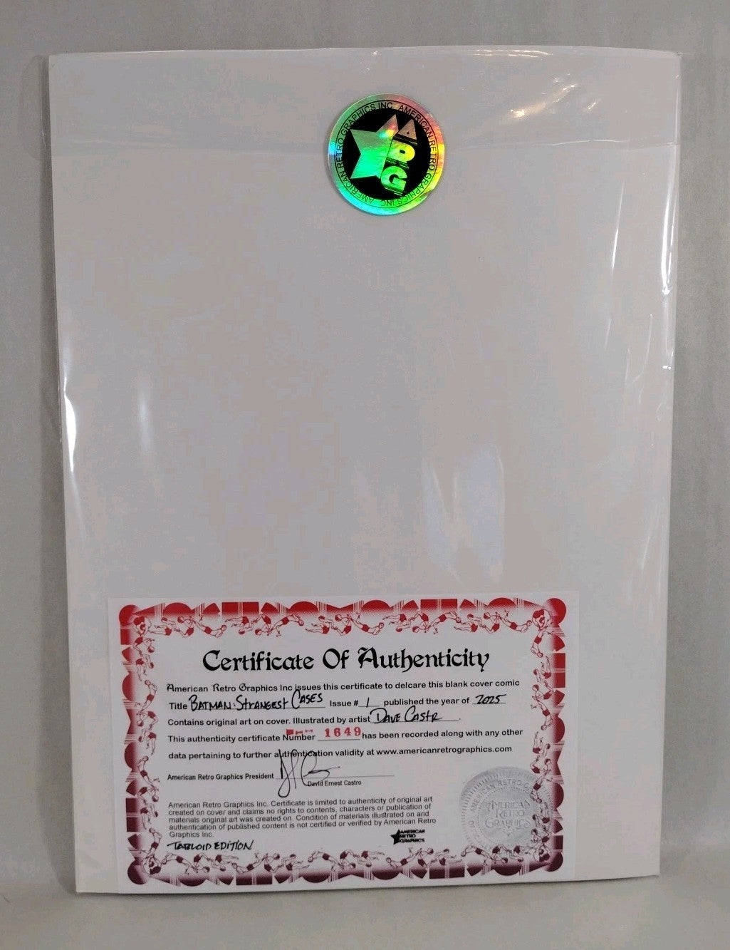 Batman's Strangest Cases Treasury Facsimile Oversize Comic W Original DCastr Art