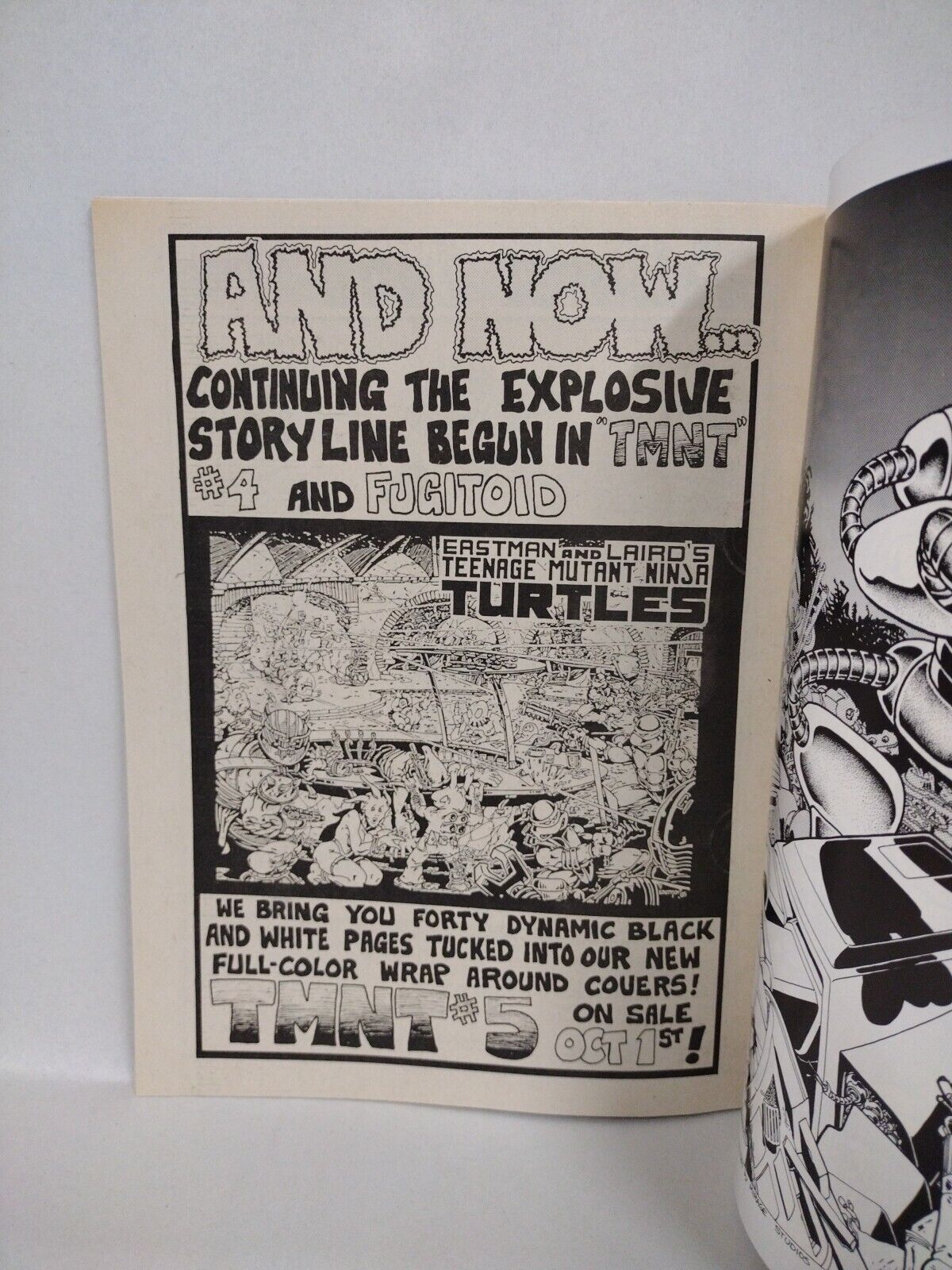 Fugitoid #1 (1985) Mirage Magazine Comic TMNT Triceritons 1st Appearance NM
