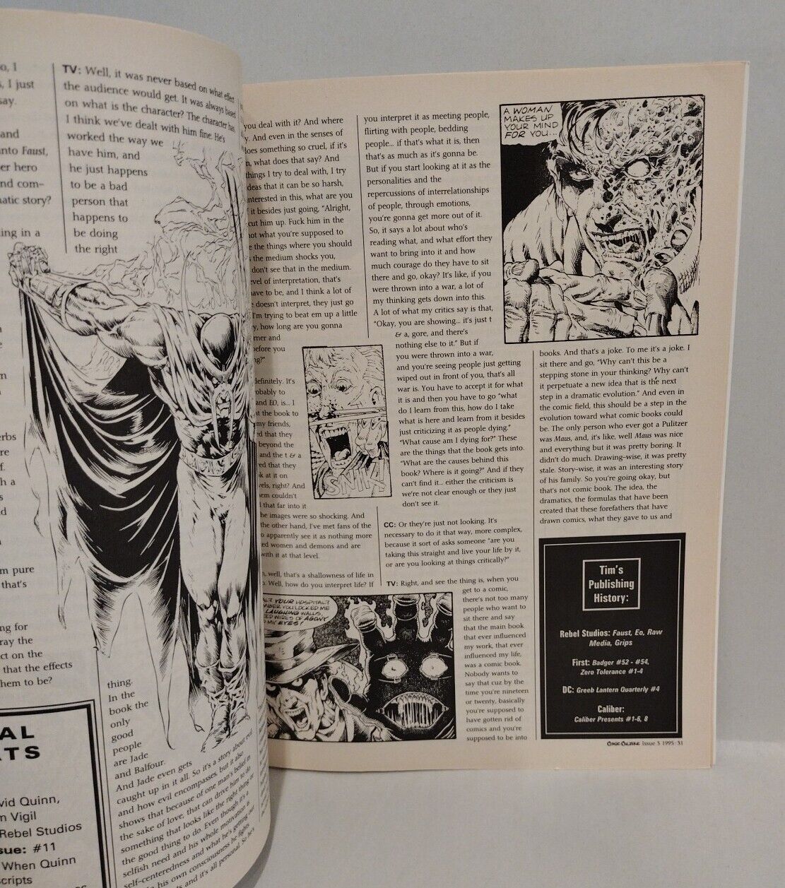 Comic Culture v2 #4 (1994) Comic Magazine Tim Vigil Faust Kabuki Paul Chadwick