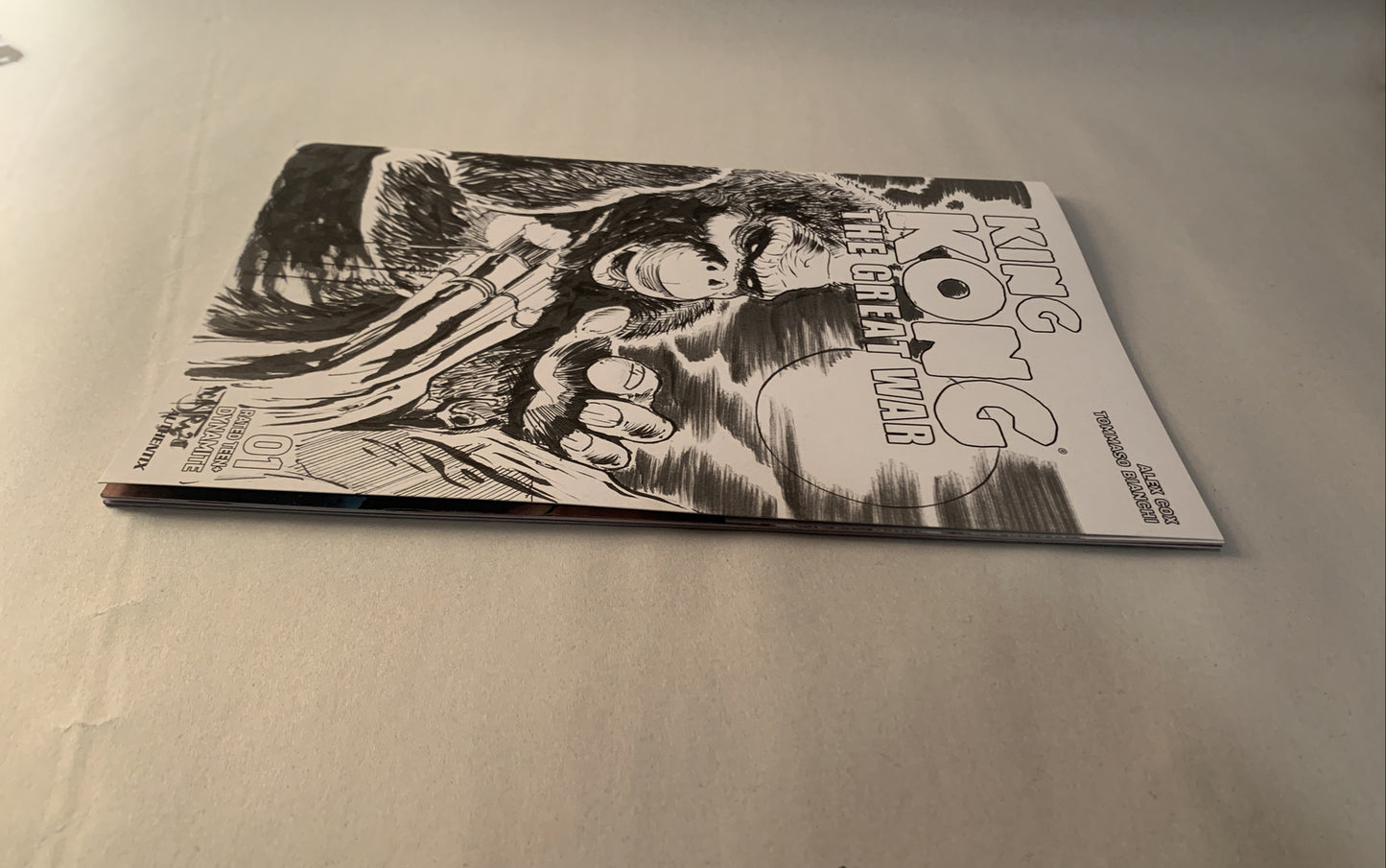 King Kong The Great War #1 (2023) Blank Sketch Cover Comic W Original DCastr Art