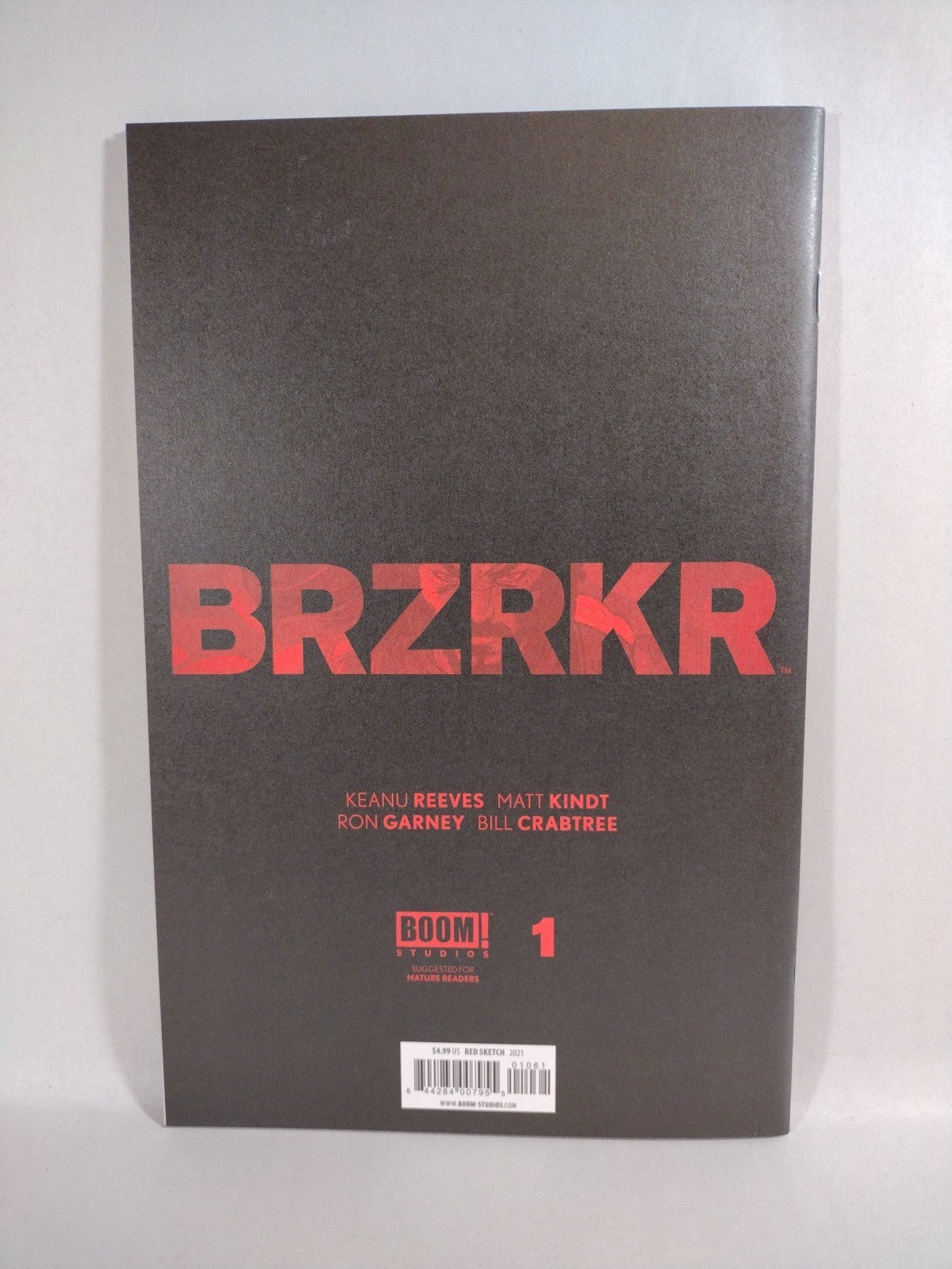 BRZRKR #1 (2021) Boom Studios 1:10 Red Blank Sketch Incentive Variant Cover NM