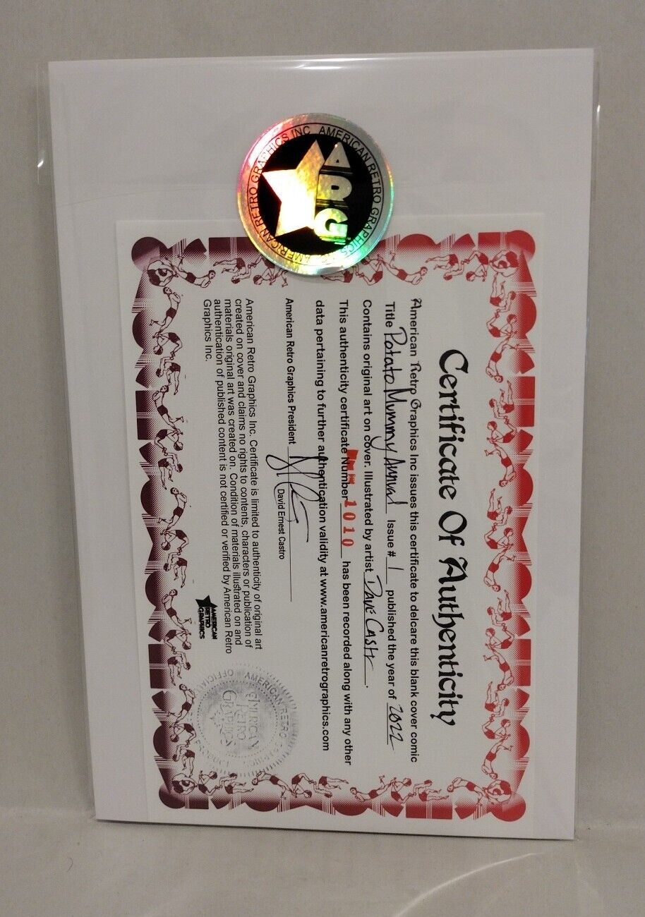 POTATO MUMMY ANNUAL #1 Sketch Cover Comic Variant Original DCastr Art COA