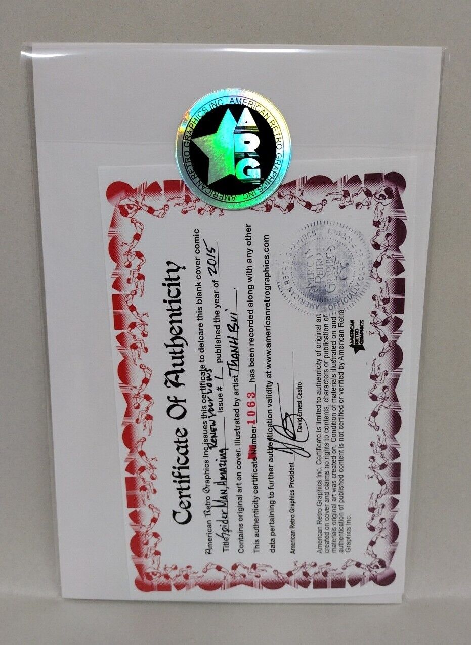 Amazing Spider-Man Renew Your Vows 1 Sketch Cover Comic W Original Thanh Bui Art