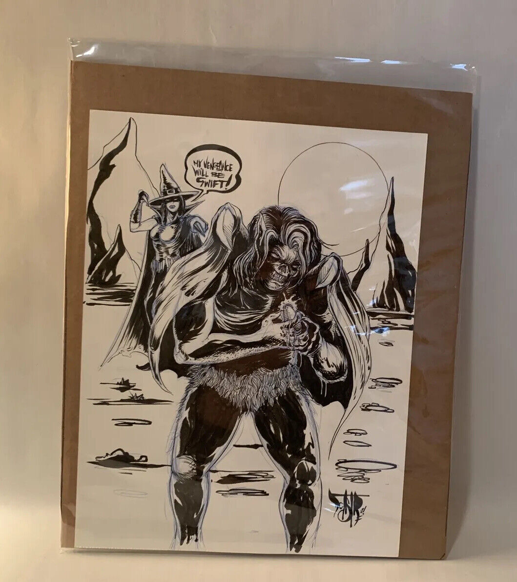 Dave Castr "My Vengeance " 9x 12" Original Electric Bear Comic Art W ARG COA 64