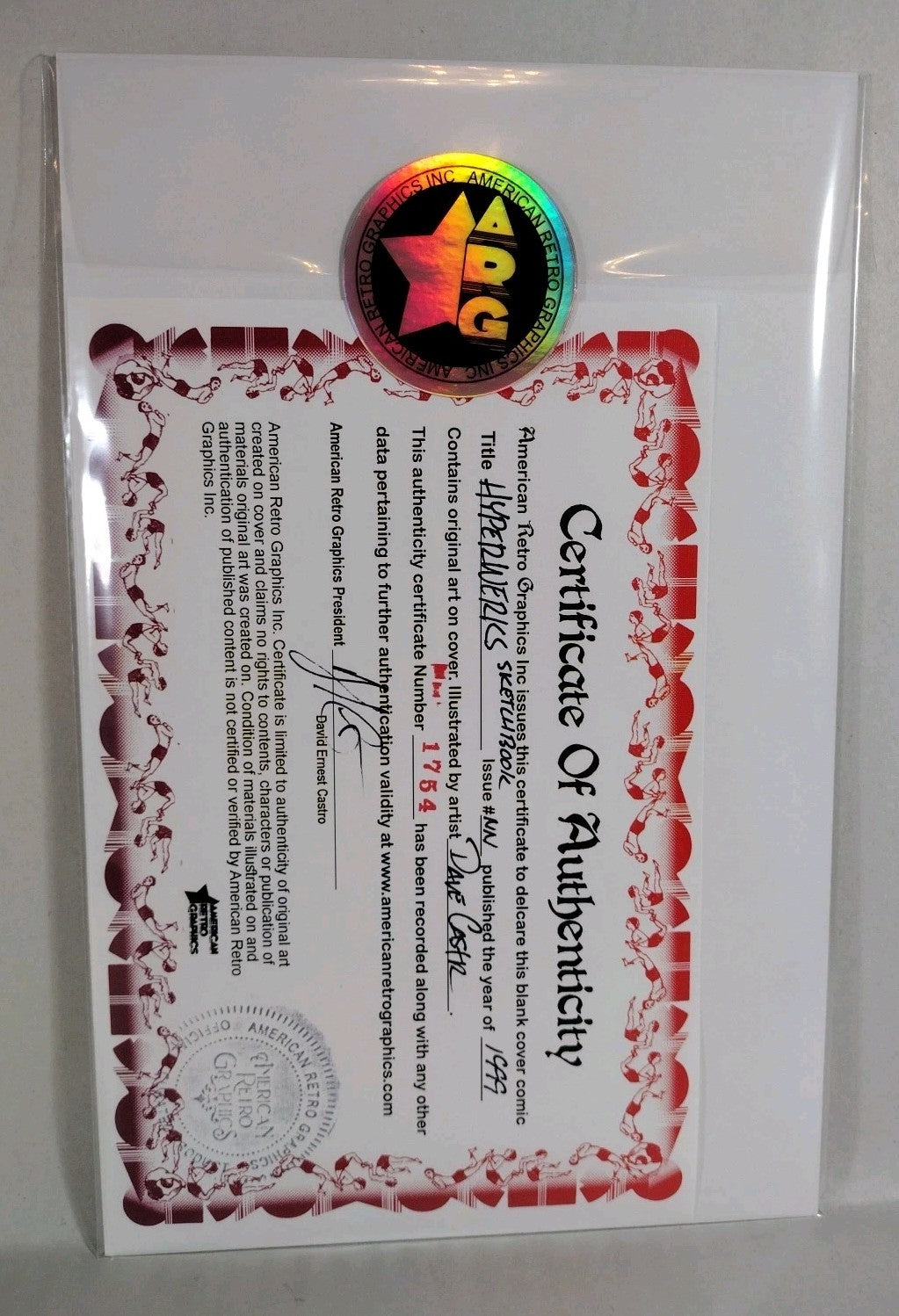 Hyperwerks Sketchbook '99 Karl Altstaetter Comic W Original Dave Castr Deity Art