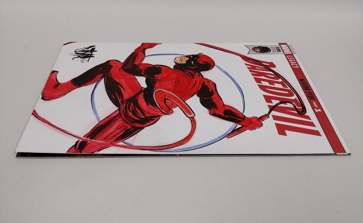 Daredevil #595 (2018) Blank Cover Comic w Original Daredevil Art Dcastr