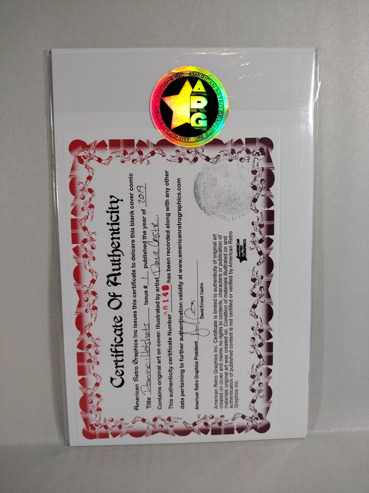 Domino Hotshots #1 (2019) Sketch Cover Variant Comic w Original DCastr Art