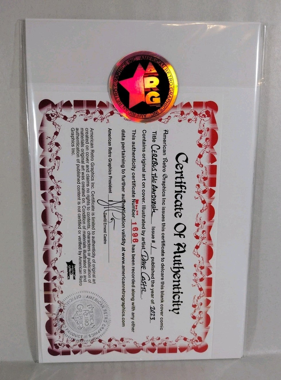 Cerebus The Aardvark #1 (2023) Waverly Sketch Cover W Original Dave Castr Art