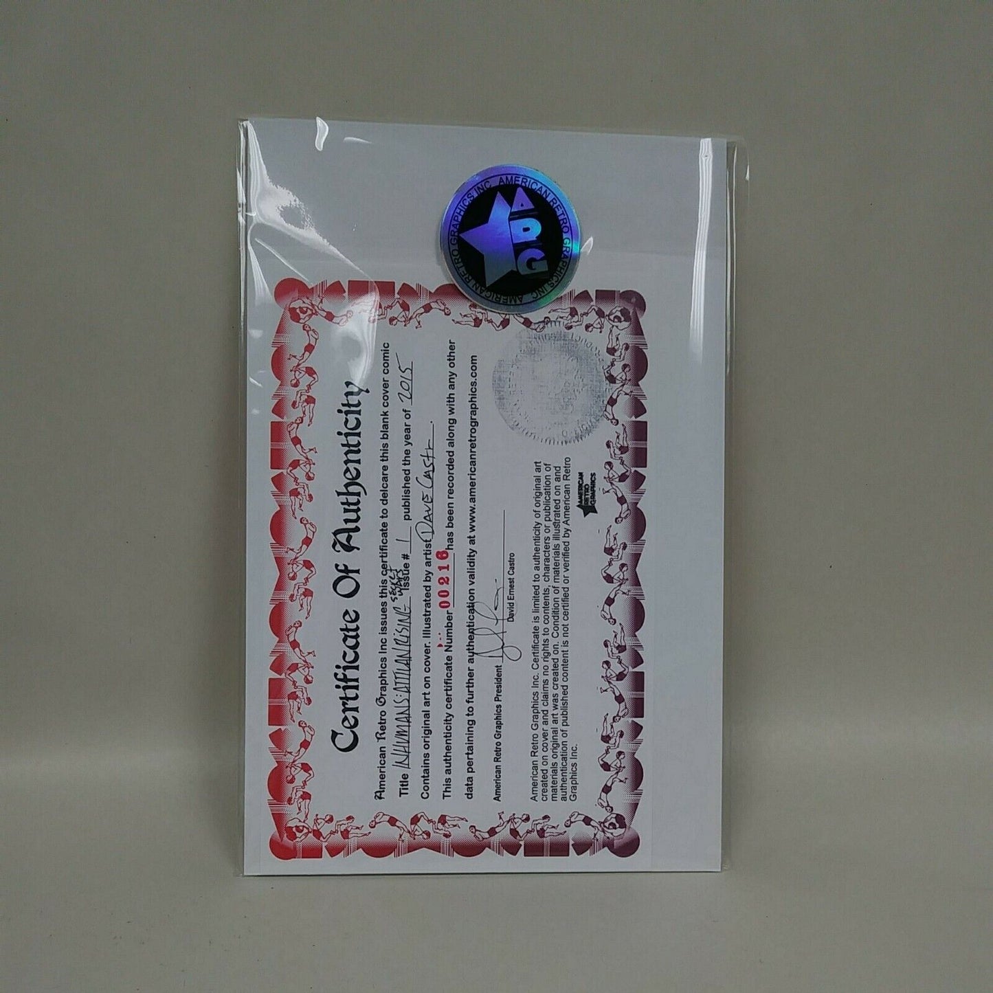 Inhumans Attilan Rising #1 (2015) Blank Cover Variant Comic W Original Art ARG