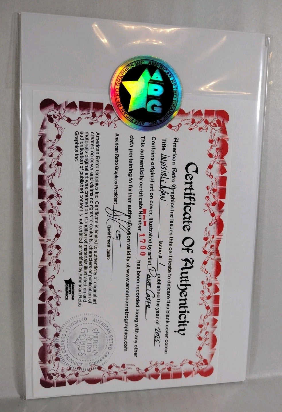 Invisible Man 1 (2025) Image Comic Sketch Variant CVR W Original Dave Castr Art