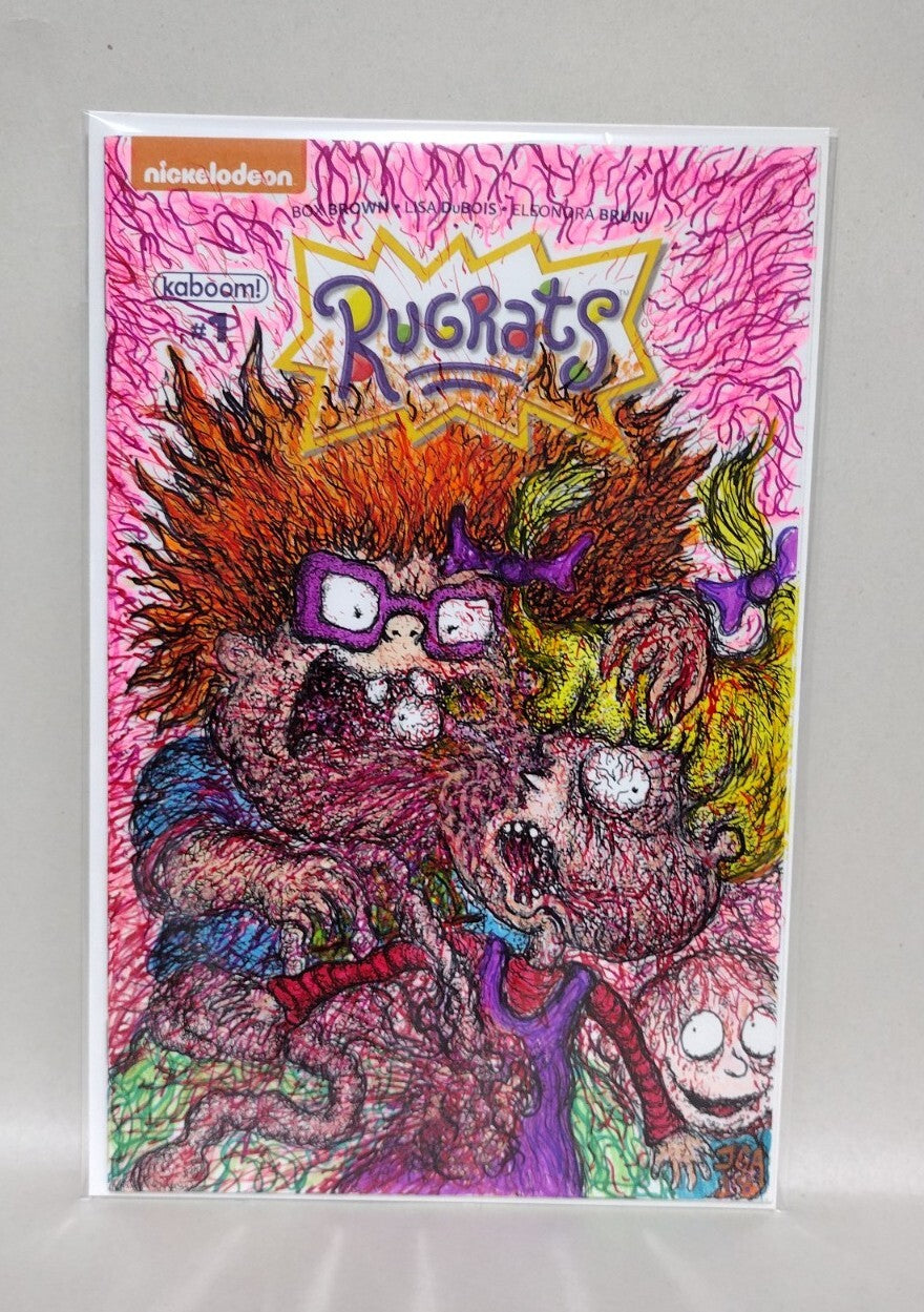 RUGRATS #1 (2017) Sketch Cover Comic W Original JOSE GABRIEL ANGELES (JGA) Art