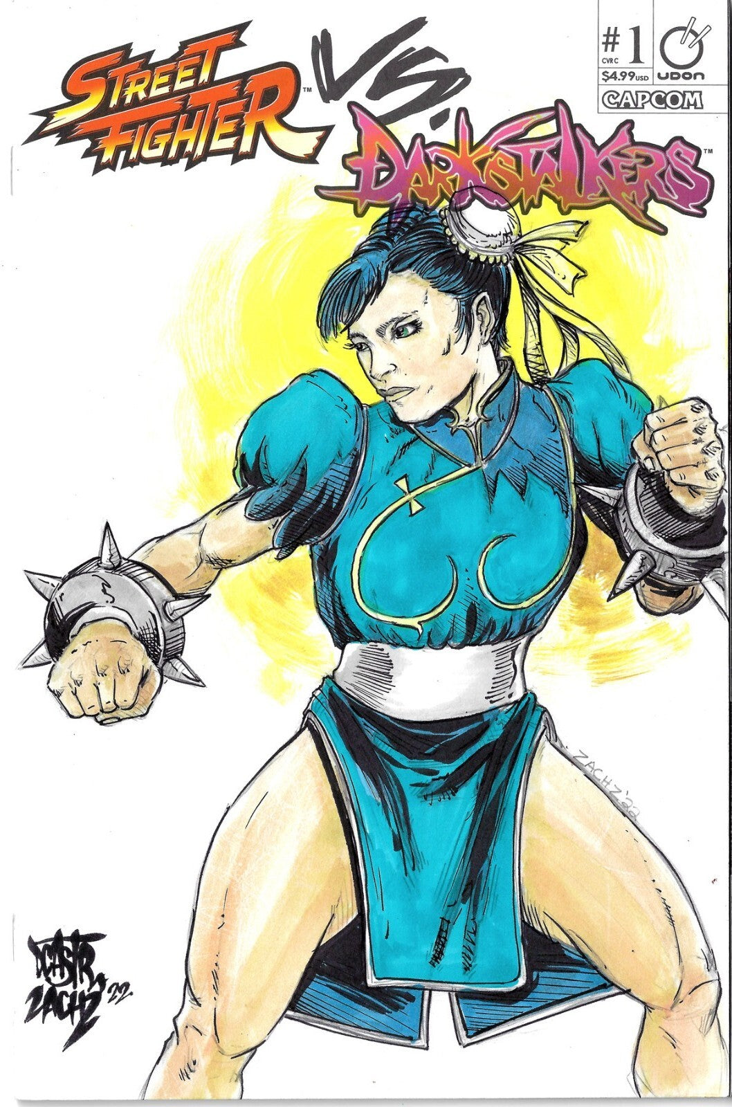 Street Fighter Vs Darkstalkers 1 Blank Cover Udon Comic W Original