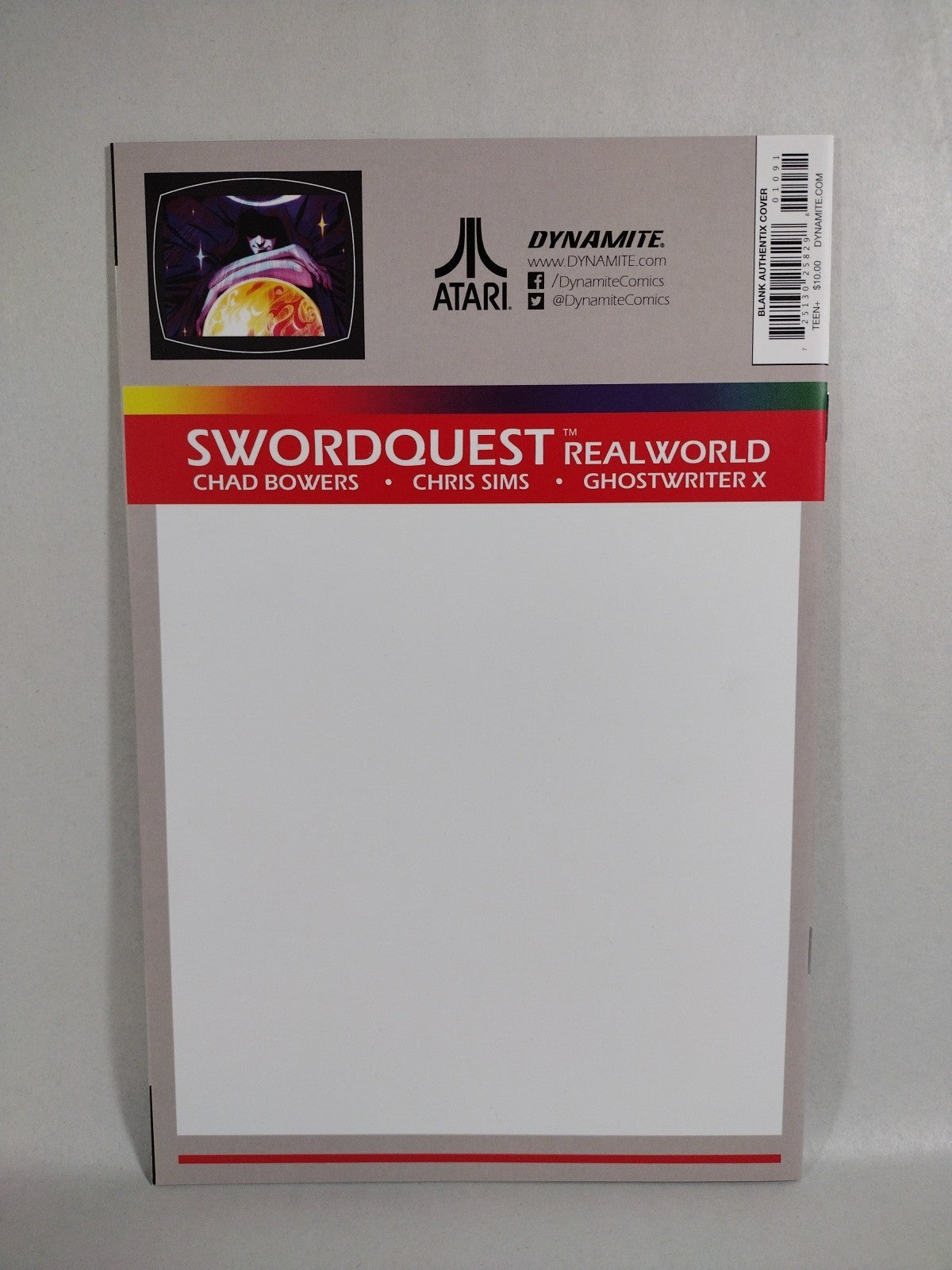 Sword Quest #1 (2017) Atari 2600 Dynamite Blank Sketch Cover Variant Comic NM