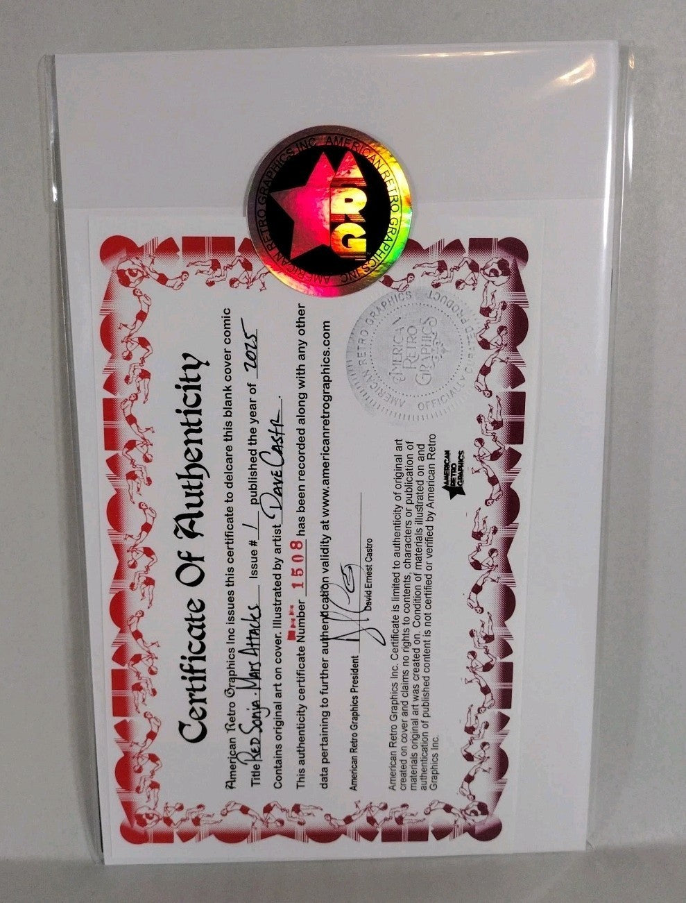 Red Sonja Mars Attacks #1 (2025) Dynamite Sketch Var Comic W Original DCastr Art