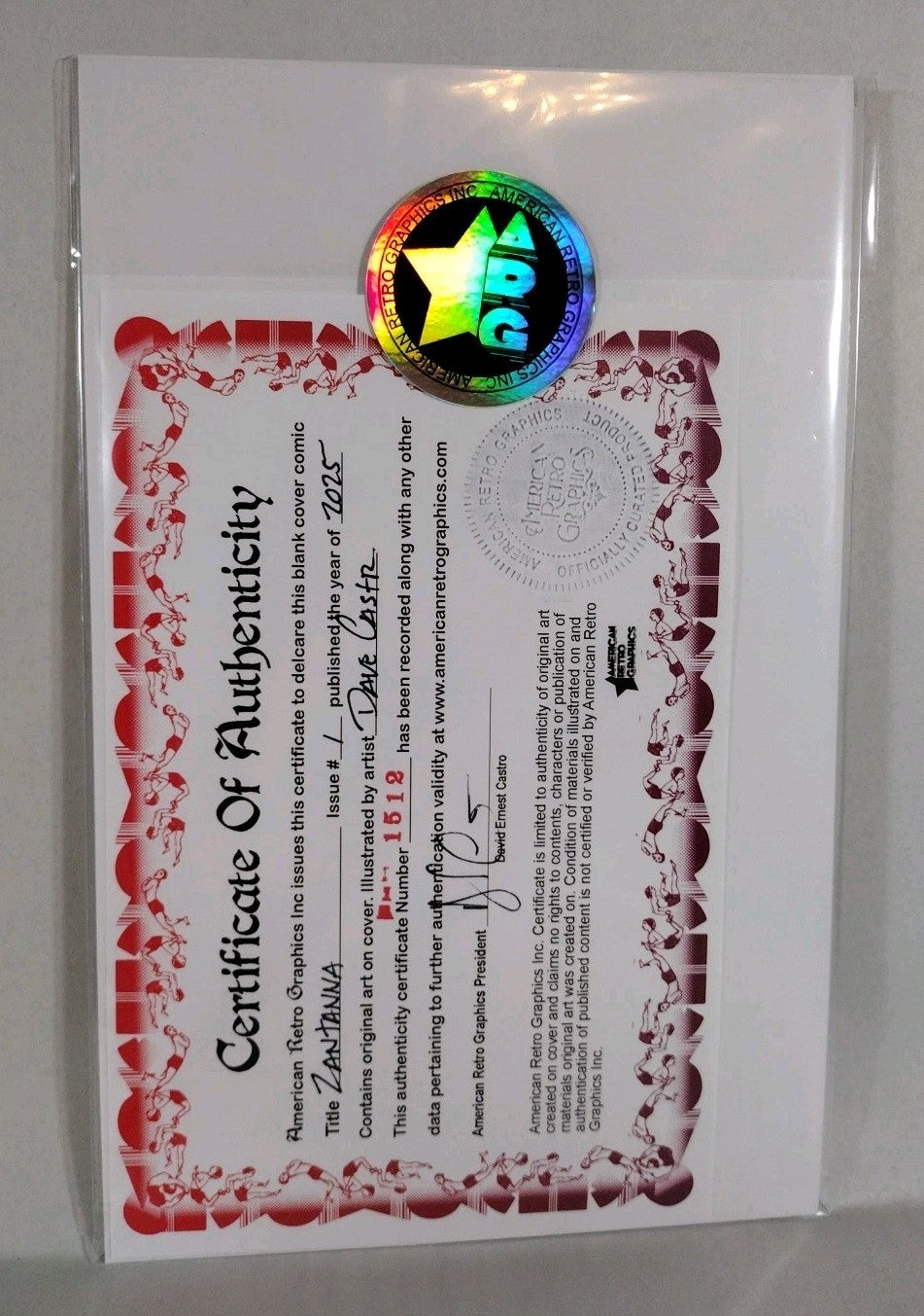 Zantanna #1 (2025) DC Comic Sketch Cover Variant With Original Dave Castr Art