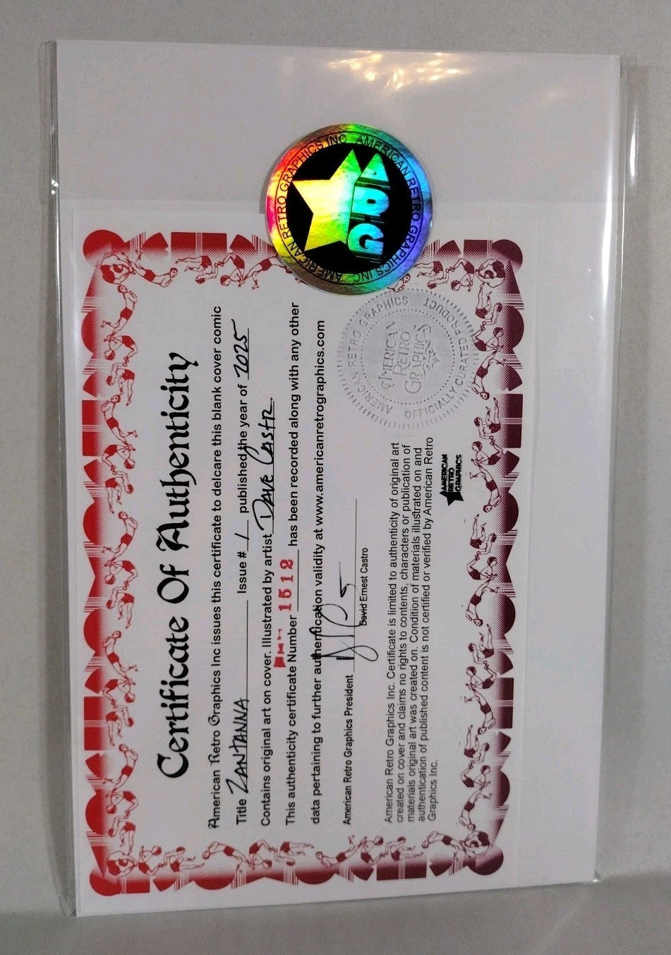 Zantanna #1 (2025) DC Comic Sketch Cover Variant With Original Dave Castr Art