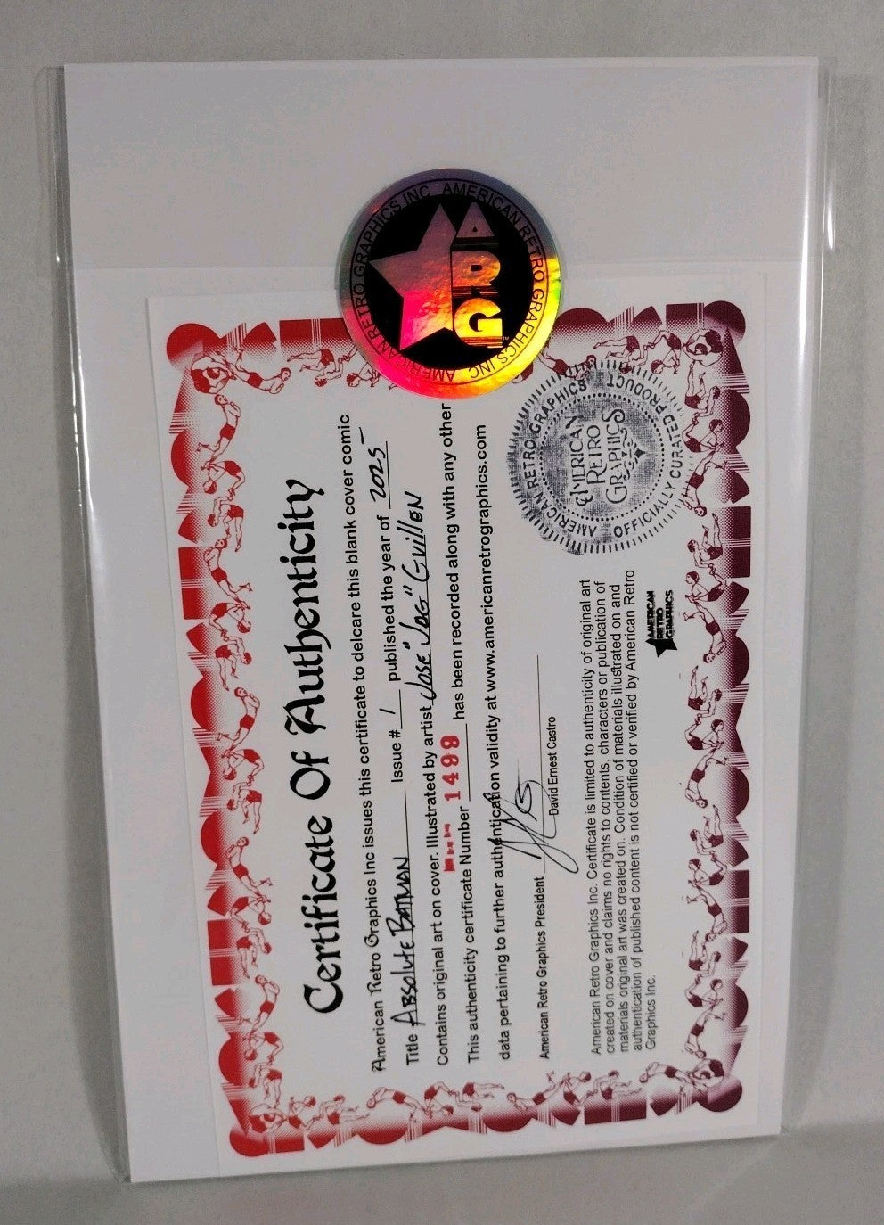 Absolute Batman 1 (2024) DC Comic Sketch 4th Variant Cover W Original JAG Art