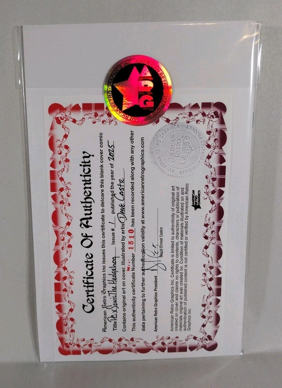 DC x Sonic the Hedgehog 1 DC Sega Sketch Variant Cover W Original Dave Castr Art