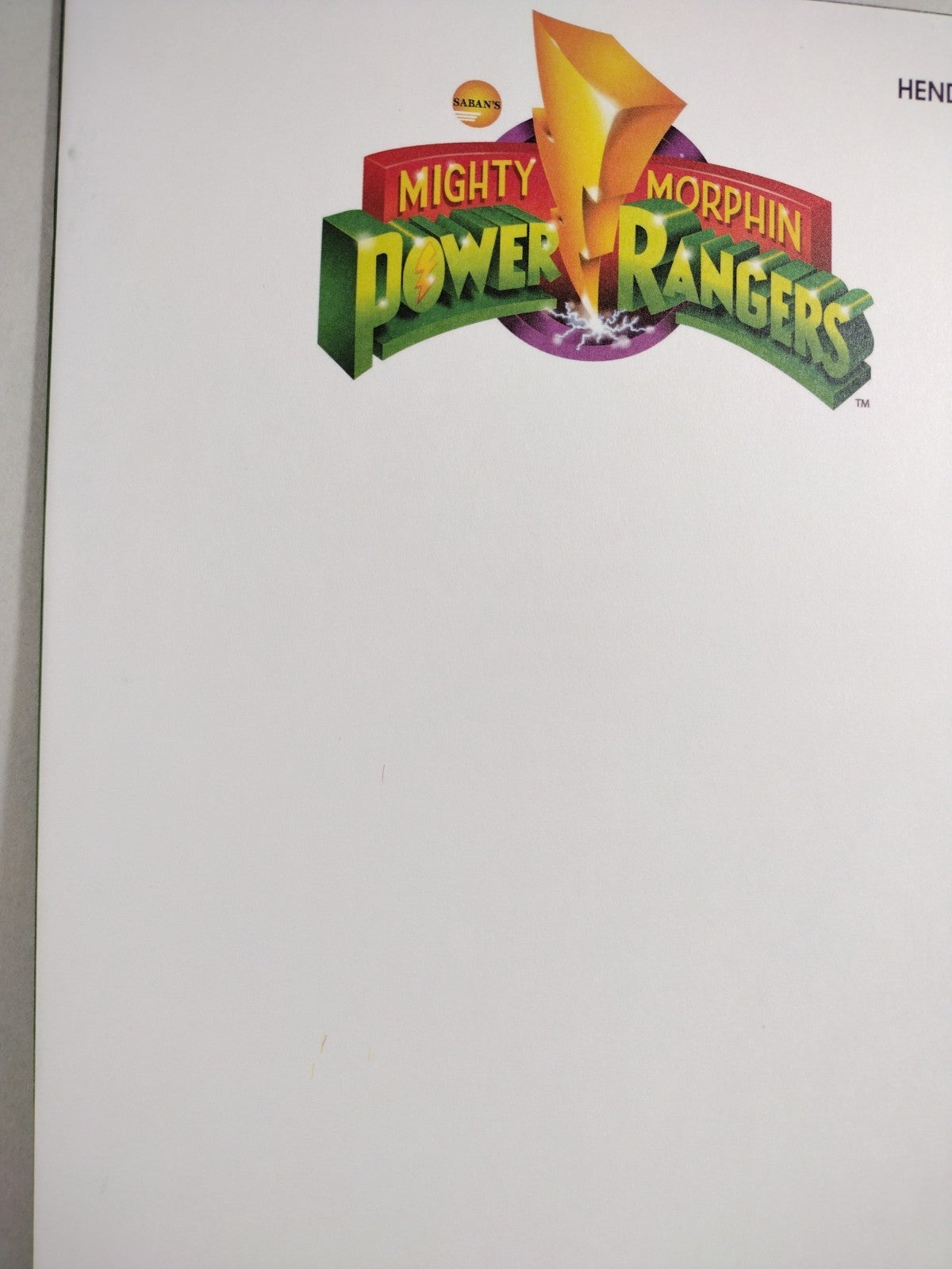 Mighty Morphin Power Rangers #1 (2016) Boom Blank Cover Variant Comic NM