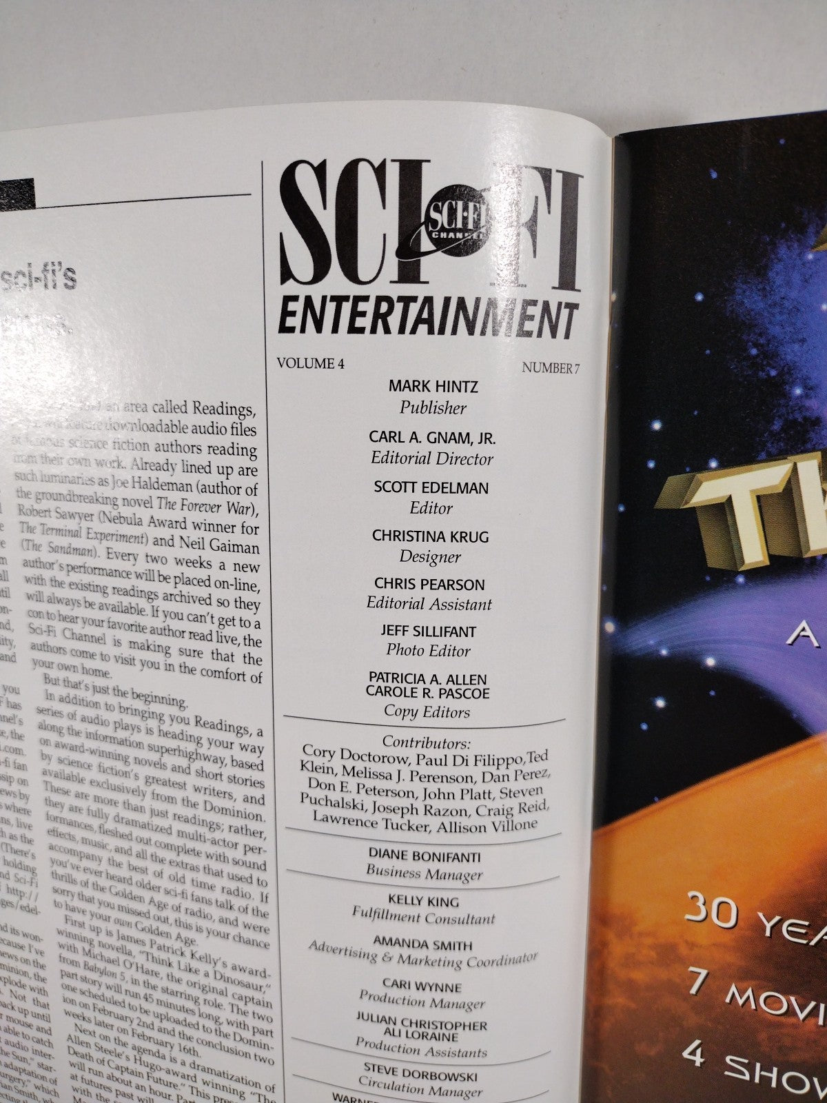 Sci-Fi Entertainment Channel Magazine Lot Of 2 April 1997 1998 X-Files Special