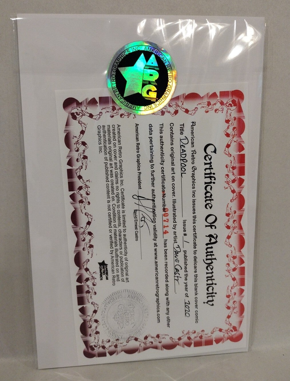 Deadpool #1 (2020) Marvel Sketch Cover Variant Comic W Original Dave Castr Art