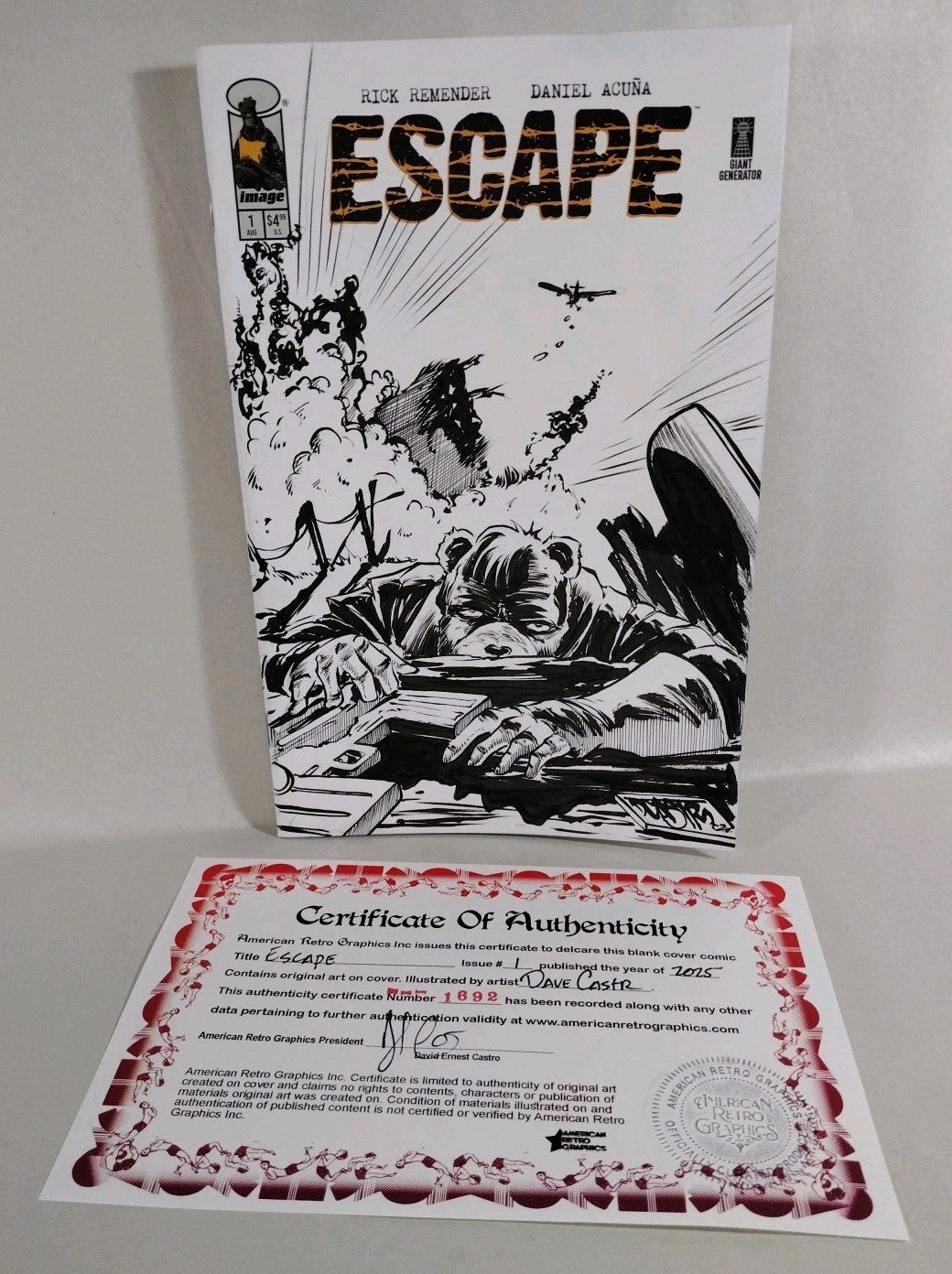 Escape #1 (2025) Image Comic Sketch Cover Variant W Original Dave Castr Art