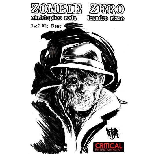 Zombie zero #1 Blank Cover Variant w Original Art Dcastr 