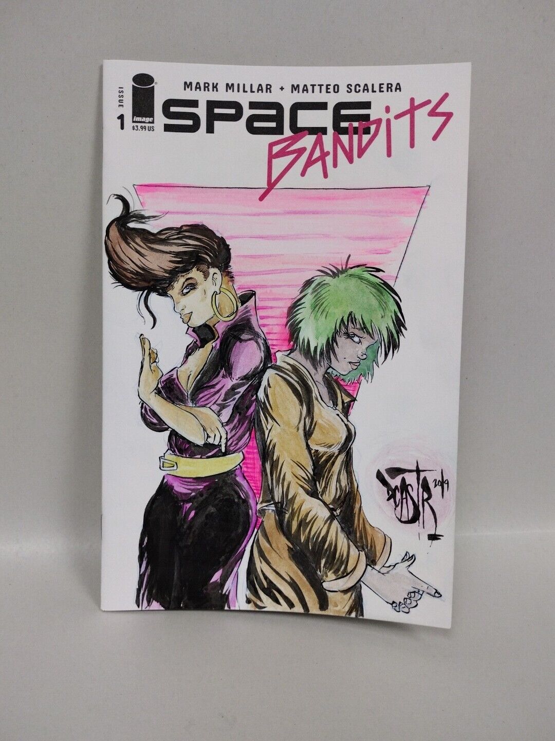 Space Bandits #1 Blank Cover Variant Comic W Original Dcastr Art ARG COA 132